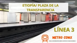 Metro station called _Etiopia_Plaza_de_la_Transparencia in mexico city